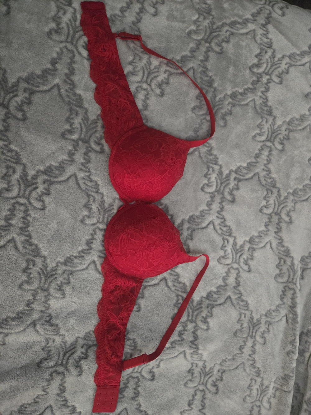 Red Lace Push-Up Bra - Women Intimates